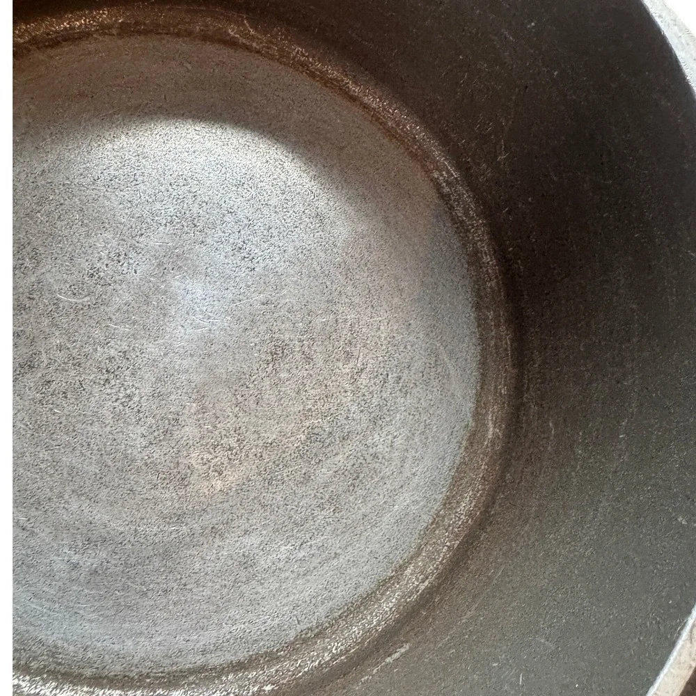 Vintage Club Cast Aluminum Dutch Oven‎ Pot with Lid Harvest Gold Tan Wood Knob